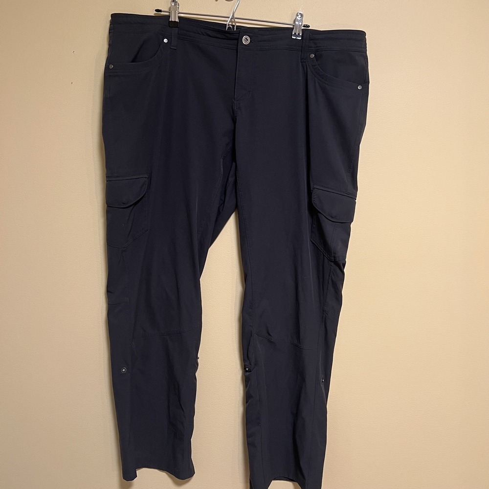 Kuhl Womens Pants Black Freeflex Roll-Up Pants Size 22W reg hiking outdoors
